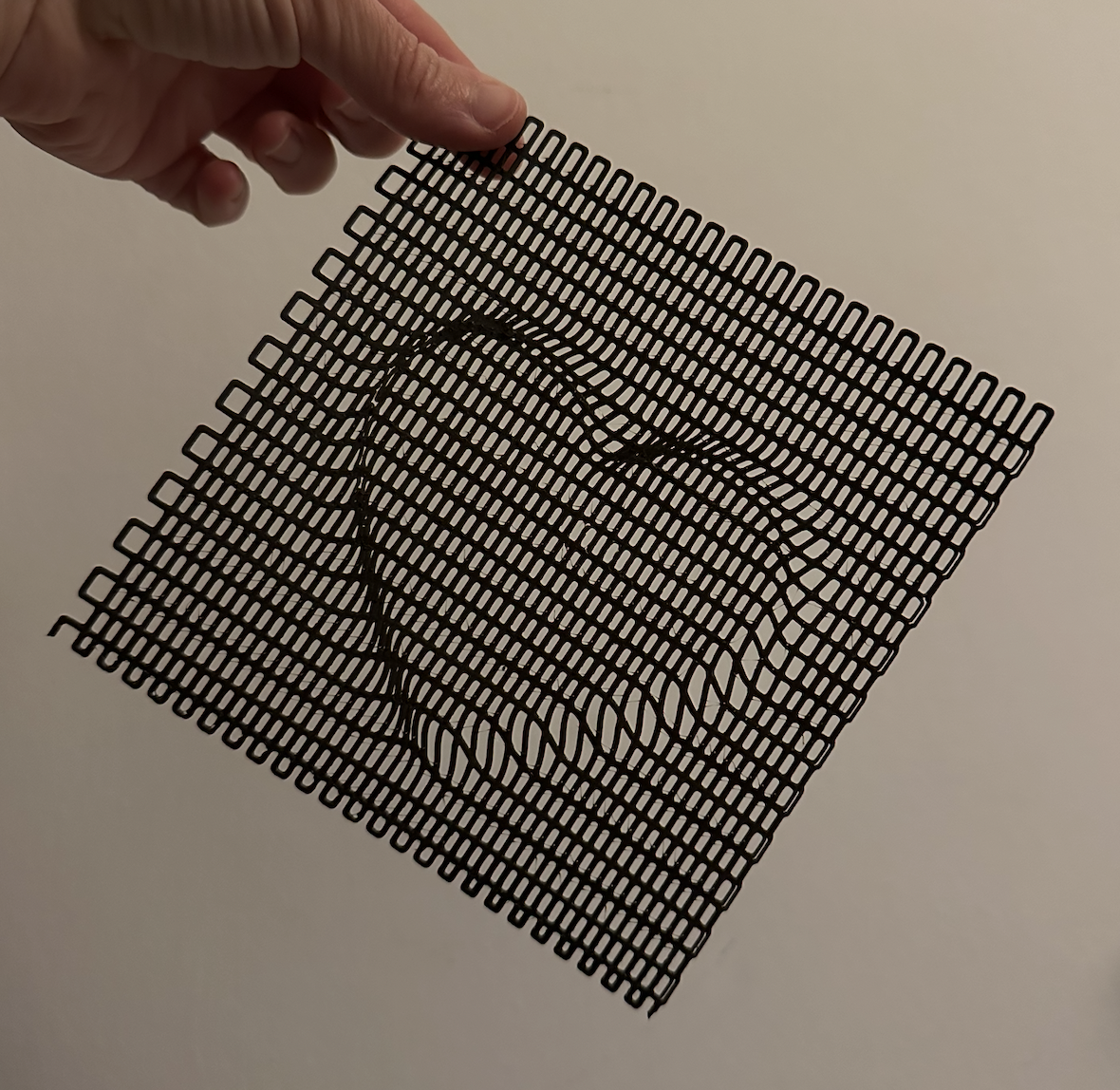 3D printed illusion textile