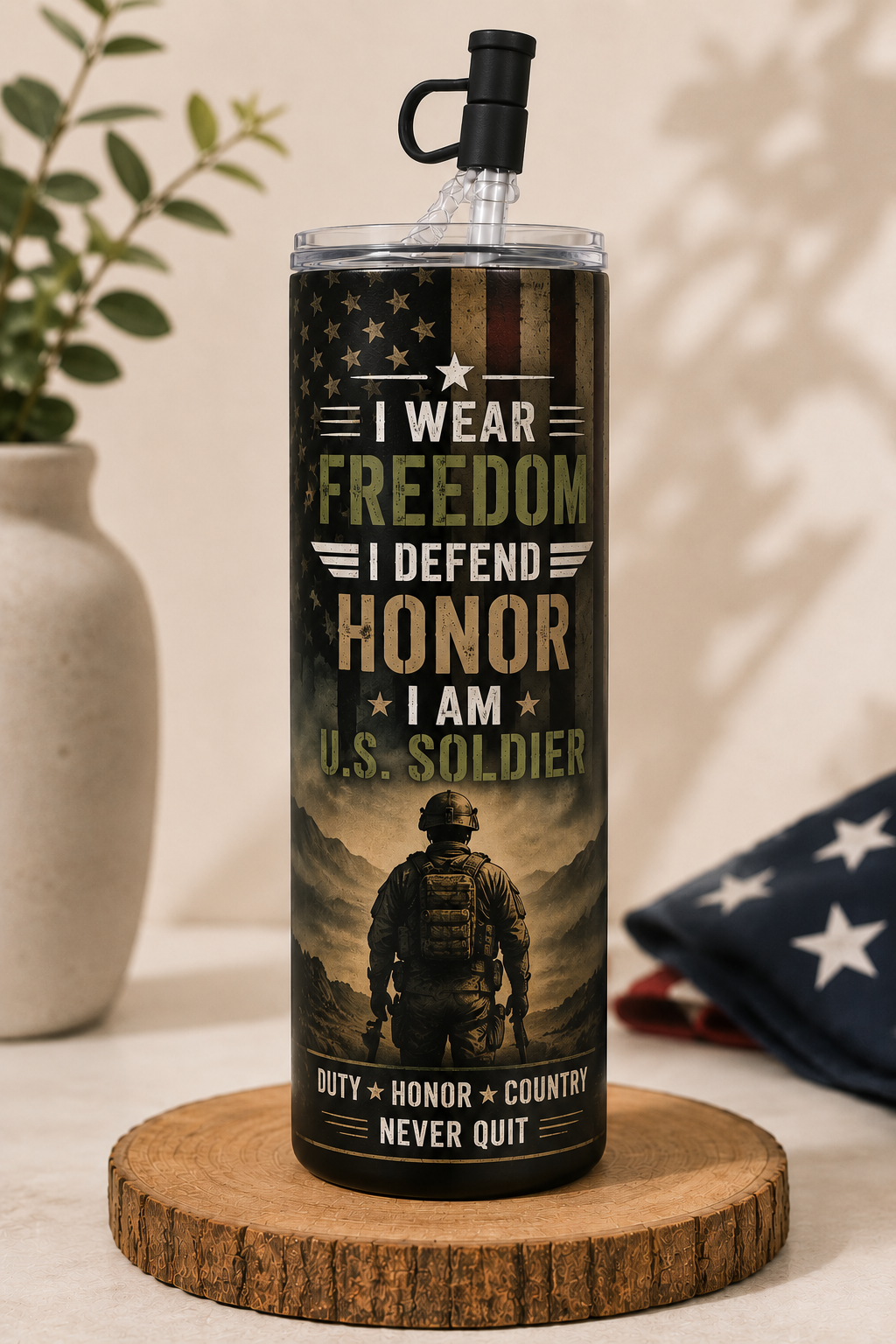 20oz Slim Tumbler Built for Heroes. 🇺🇸