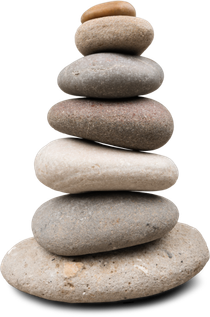 Balancing rocks representing the pathway to mental and physical wellbeing through hormone balancing with Unscripted Medicine in Alaska