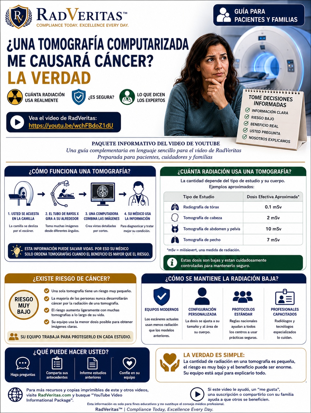 ¿Una tomografía computarizada me causará cáncer?