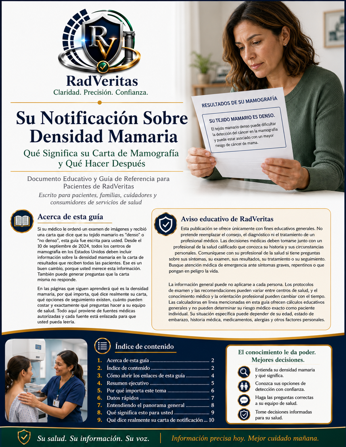 Su Notificación Sobre Densidad Mamaria:  Qué Significa su Carta de Mamografía y Qué Hacer Después