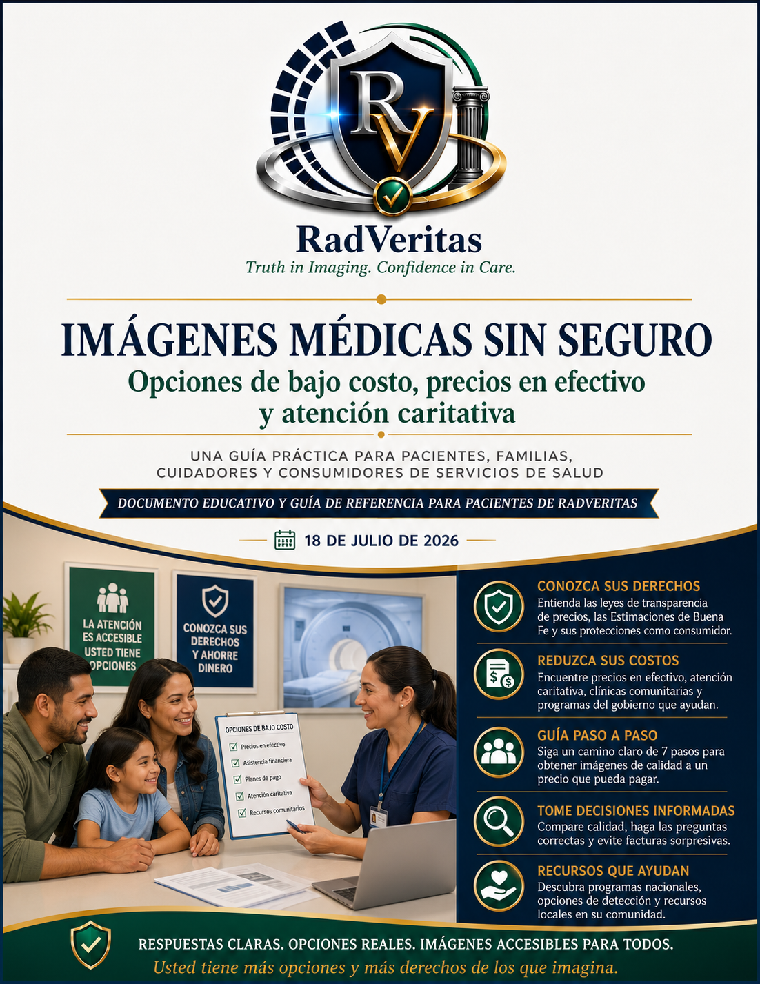 Imágenes Médicas Sin Seguro: Opciones de Bajo Costo, Precios en Efectivo y Programas de Asistencia Financiera