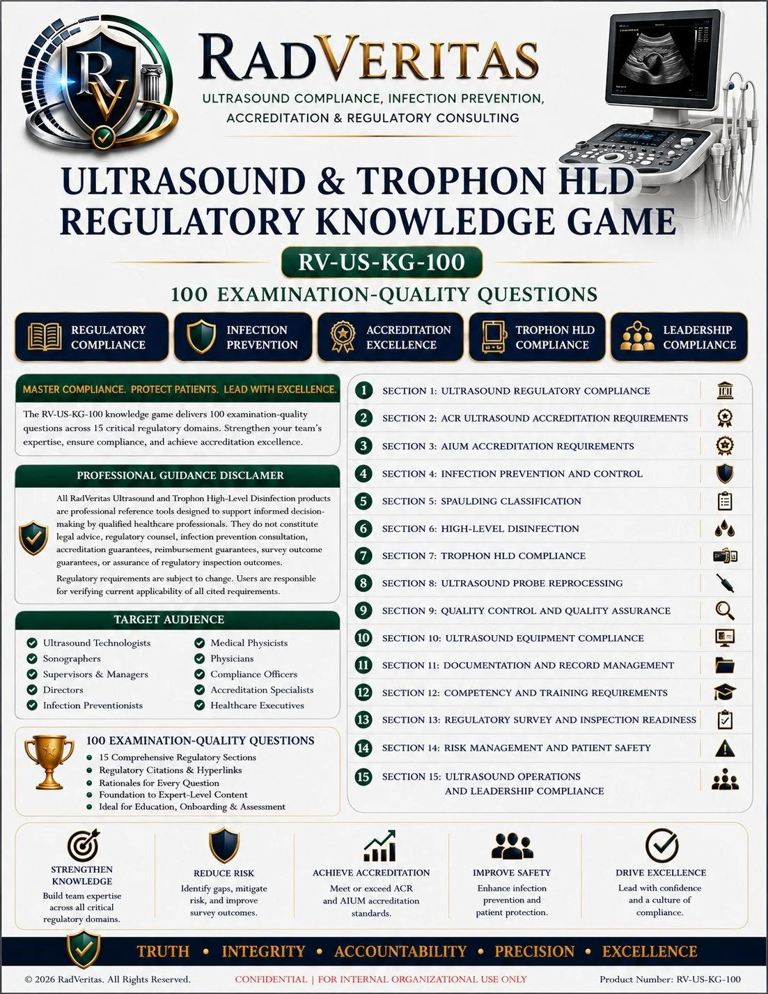 Ultrasound & Trophon HLD Regulatory Knowledge Game (RV-US-KG-100)
