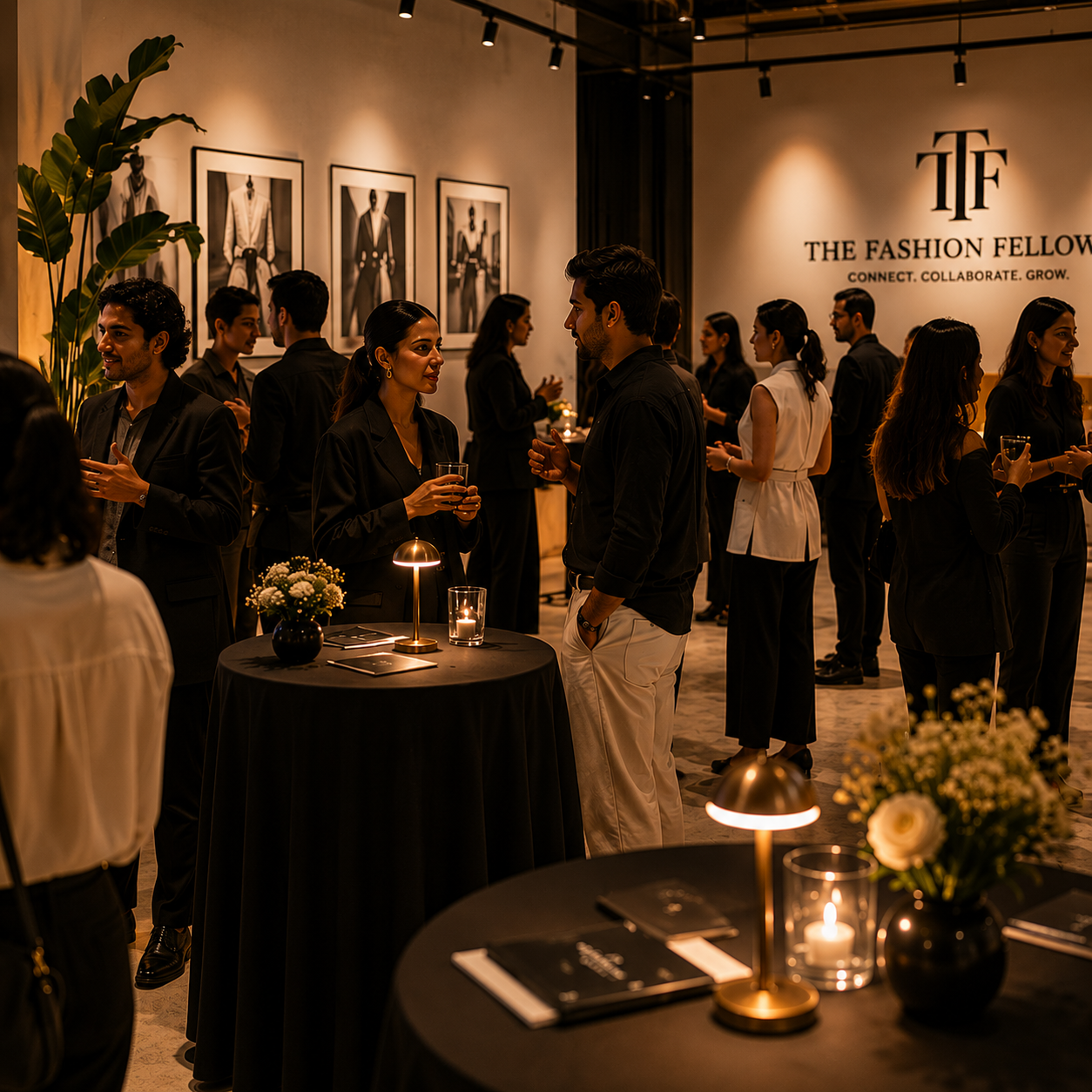 Fashion industry networking event bringing together brand founders, designers, manufacturers, photographers, recruiters, and fashion professionals for collaboration and business opportunities.