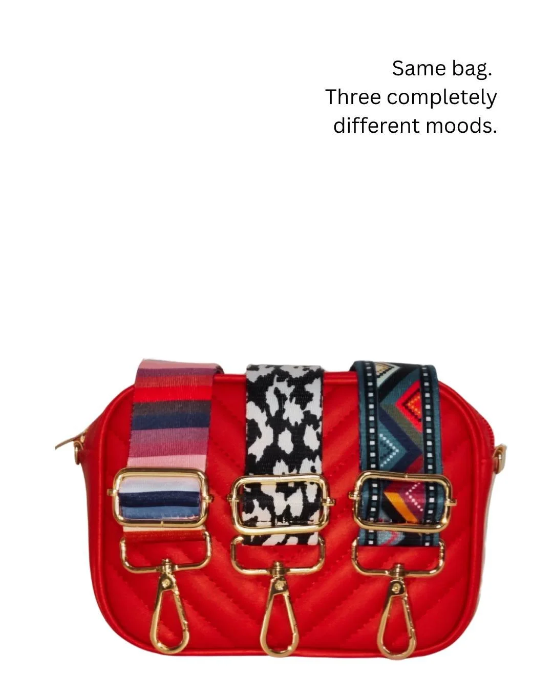 Same bag. Three completely different moods.

This is what people miss about colour analysis &mdash; it's not about wearing one "correct" outfit on repeat. It's about knowing your palette so well that you can play within it endlessly and sti