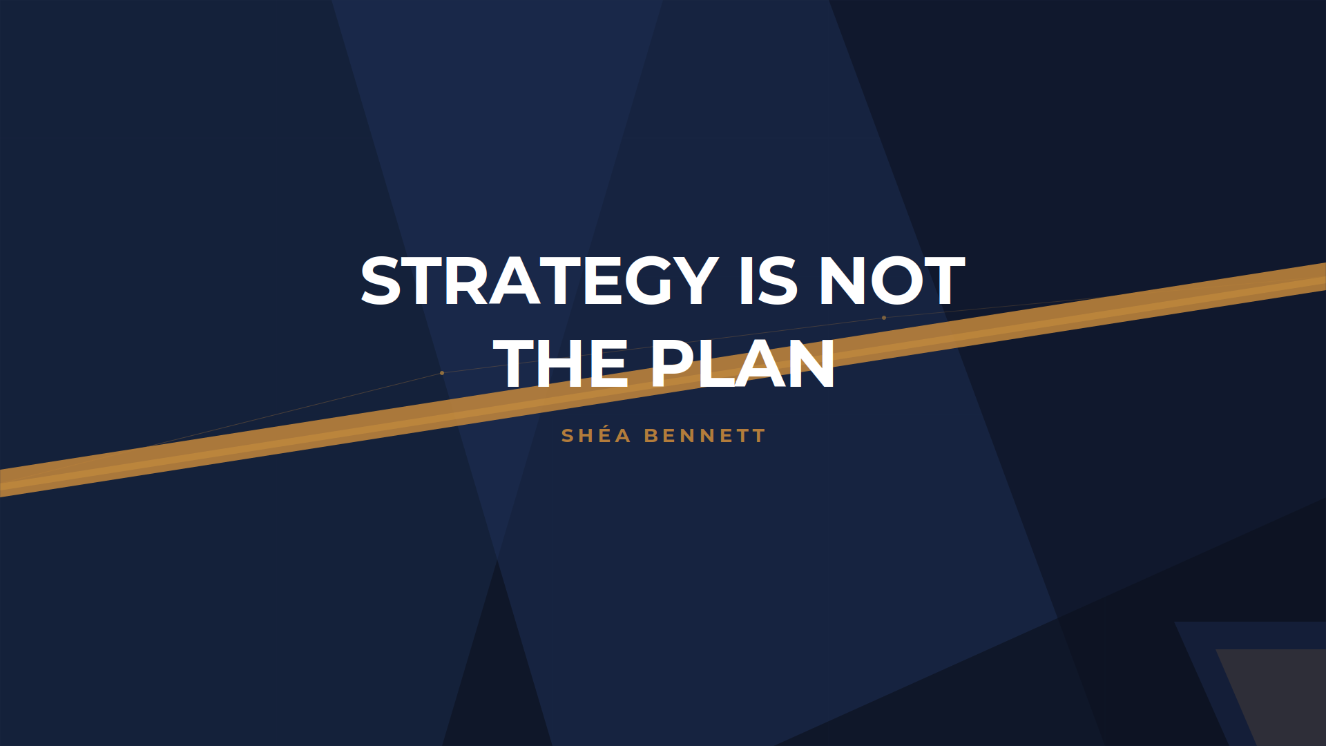 Strategy is not the plan