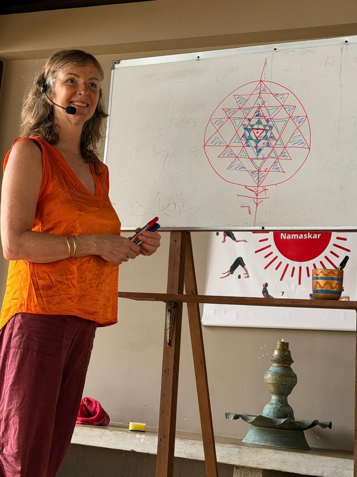 Introduction to the Freehand Sri Yantra at Santosh Puri, India