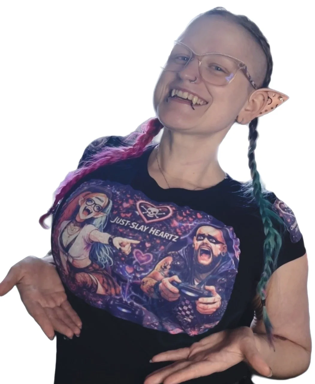 Just-Slay Heartz "Sneak Attack" Duo Gamer Tee