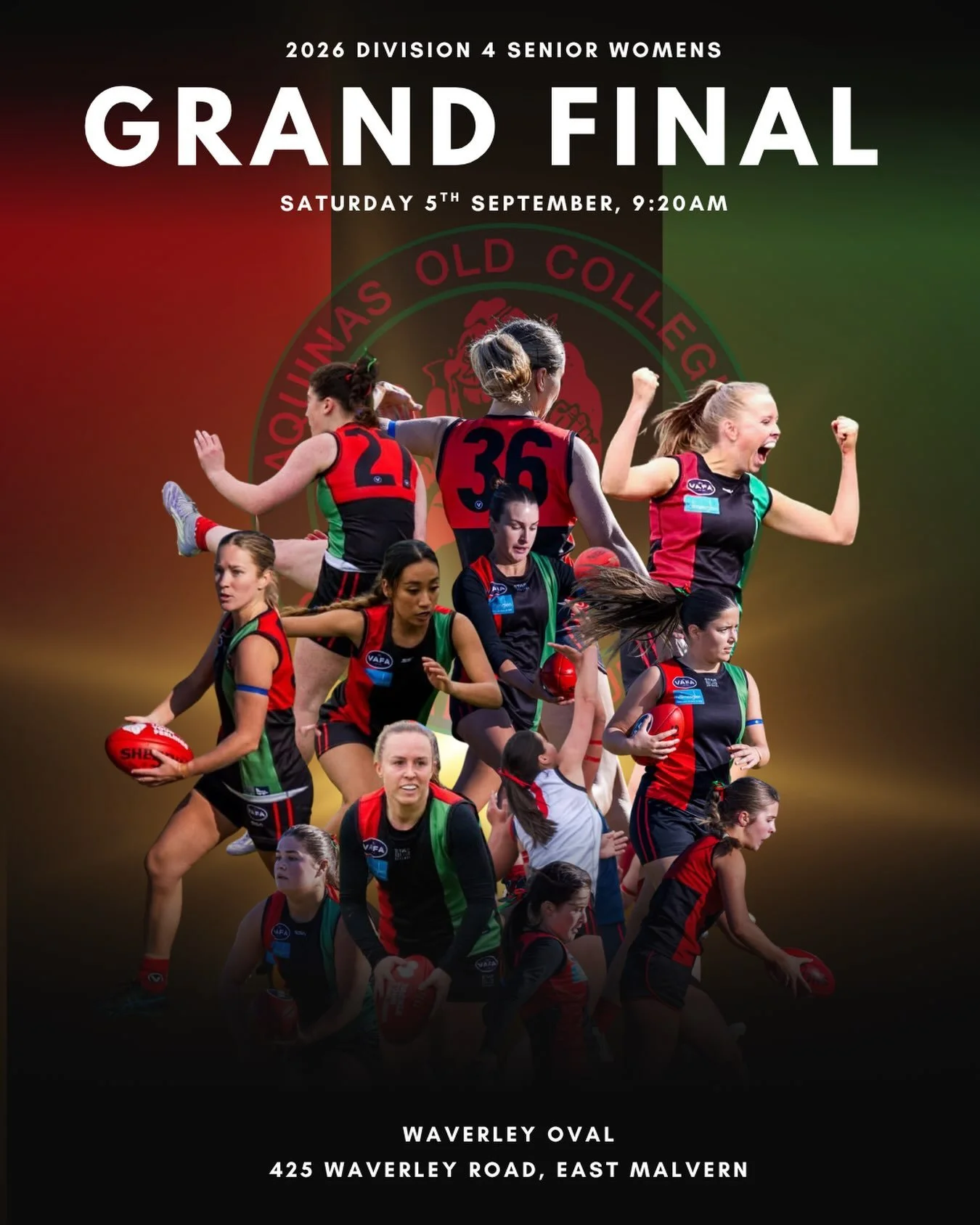 A huge congratulations to our senior women&rsquo;s side who will be playing in the division 4 grand final this weekend! 🔥

📍Waverley Oval
⏰ 9:20am

LETS GO GIRLS 🖤❤️💚