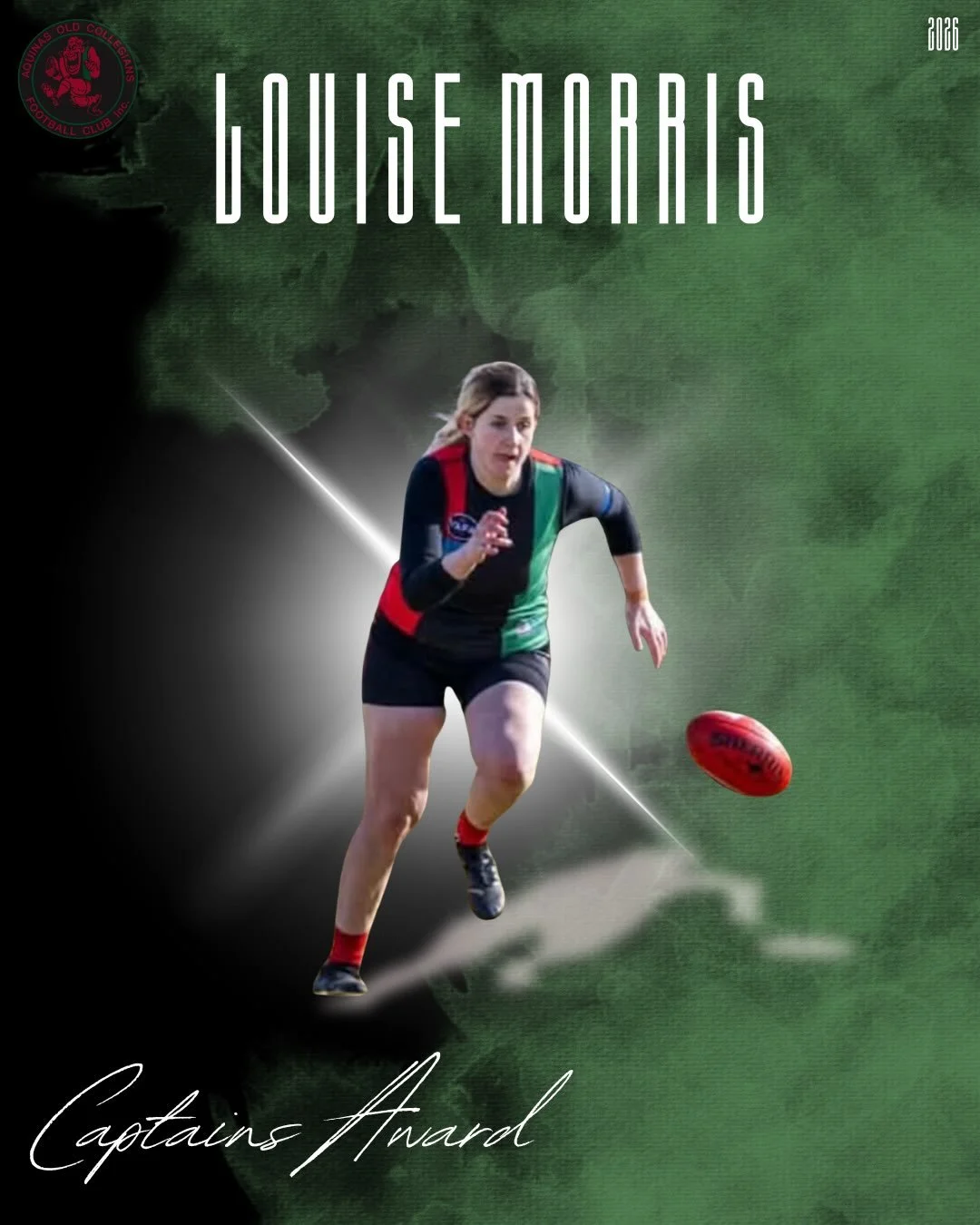 Congratulations to Louise Morris and Damien Pelosi who were awarded the captains awards for 2026.

&ldquo;This person is someone who really inspires me. She is the ultimate team player, and she gives up so much to be able to do something she loves wh