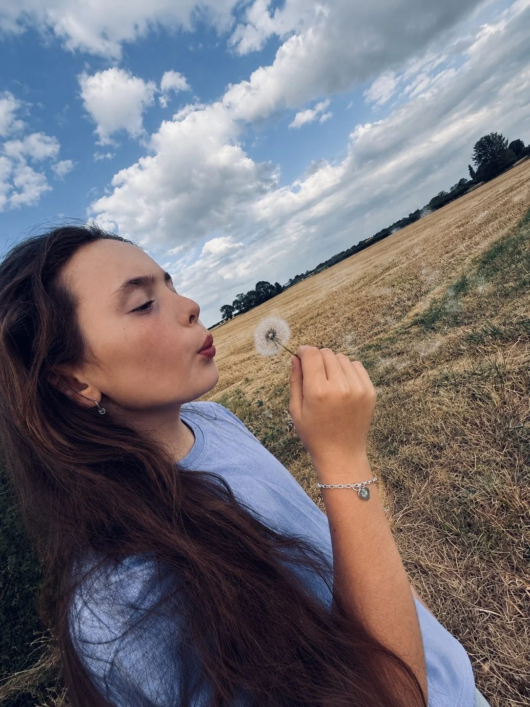 Military Child Dandelion Silver Bracelet