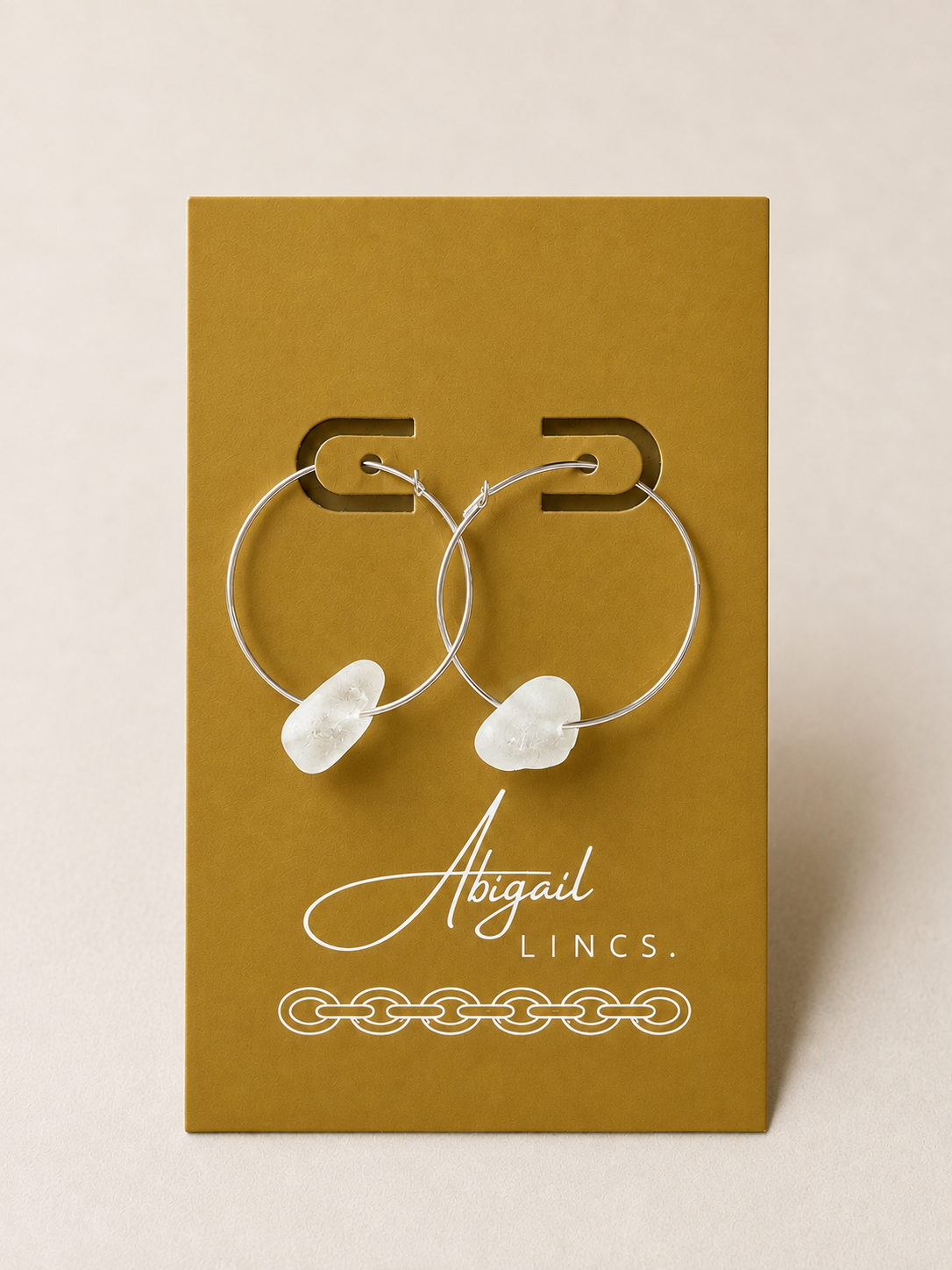 Cyprus Sea Glass Hoops