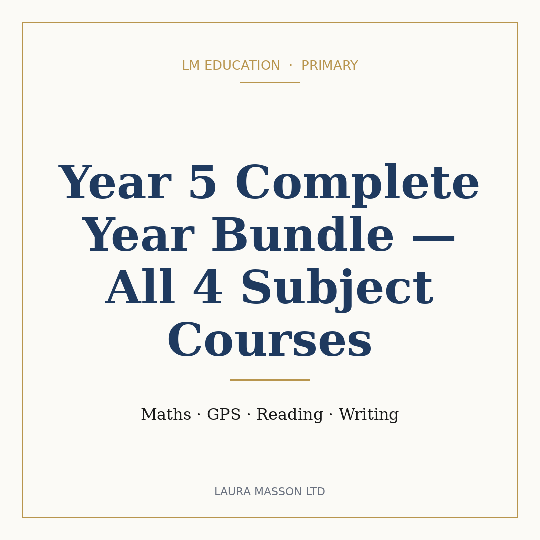 Year 5 Complete Year Bundle — All 4 Subject Courses