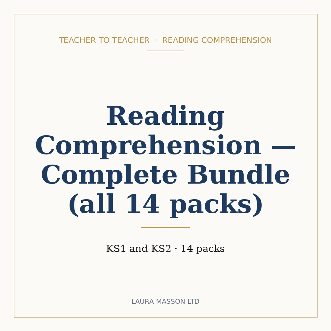 Reading Comprehension — Complete Bundle (all 14 packs)