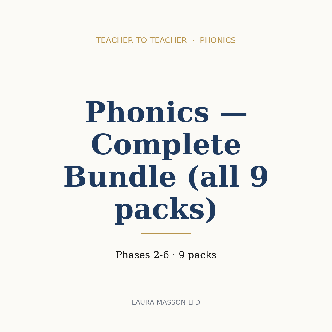 Phonics — Complete Bundle (all 9 packs)