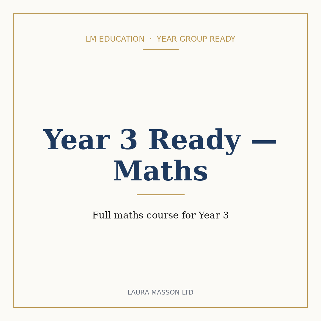Year 3 Ready — Maths