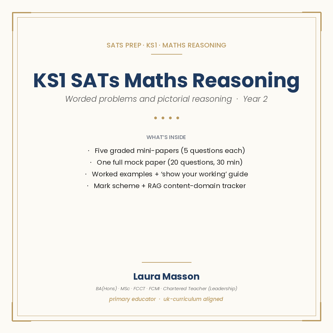 KS1 SATs Maths Reasoning Practice