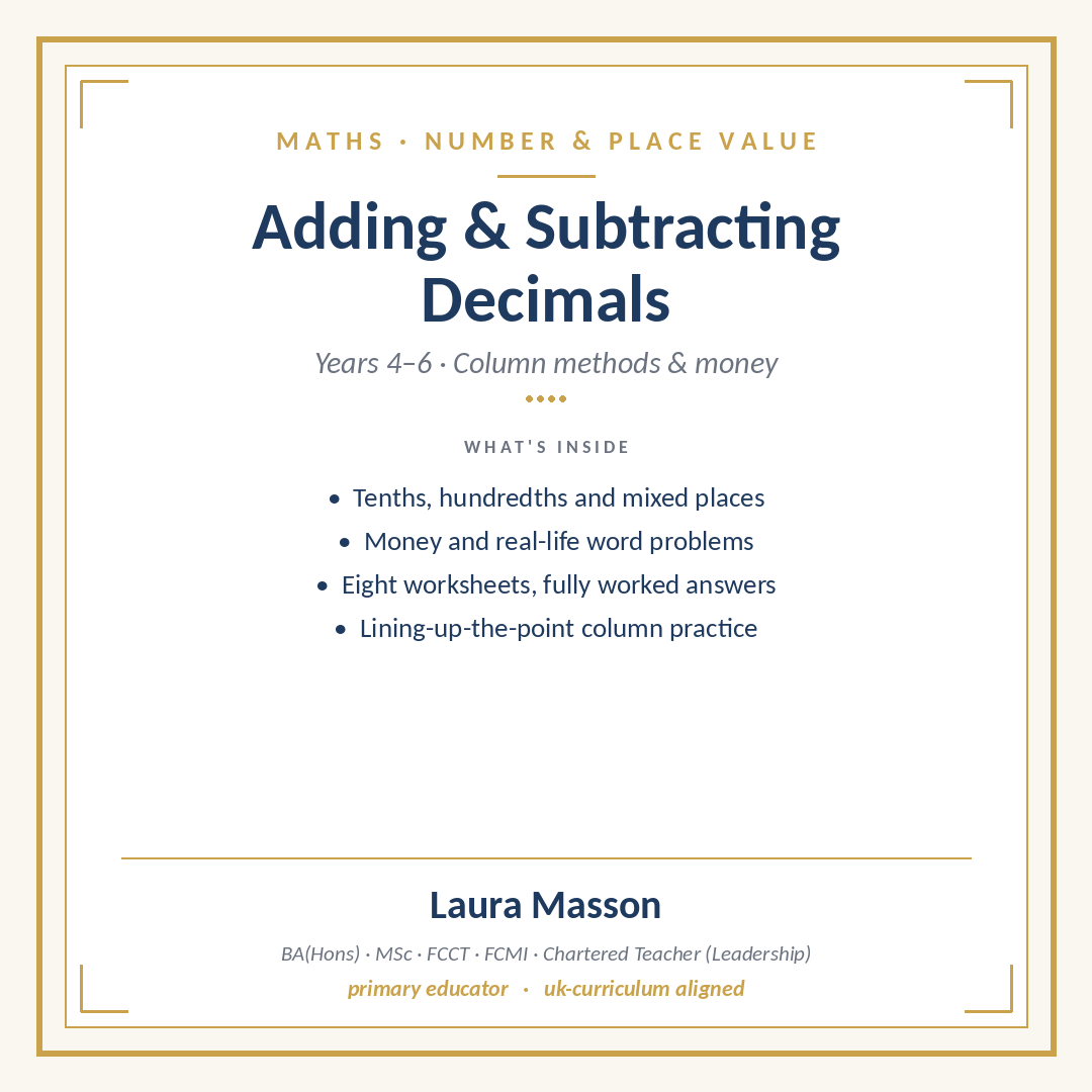 Adding and Subtracting Decimals Pack