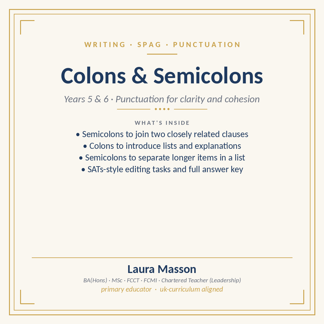 Colons and Semicolons Pack