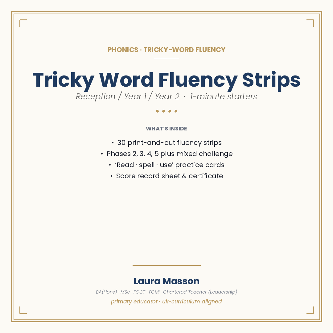Tricky Word Fluency