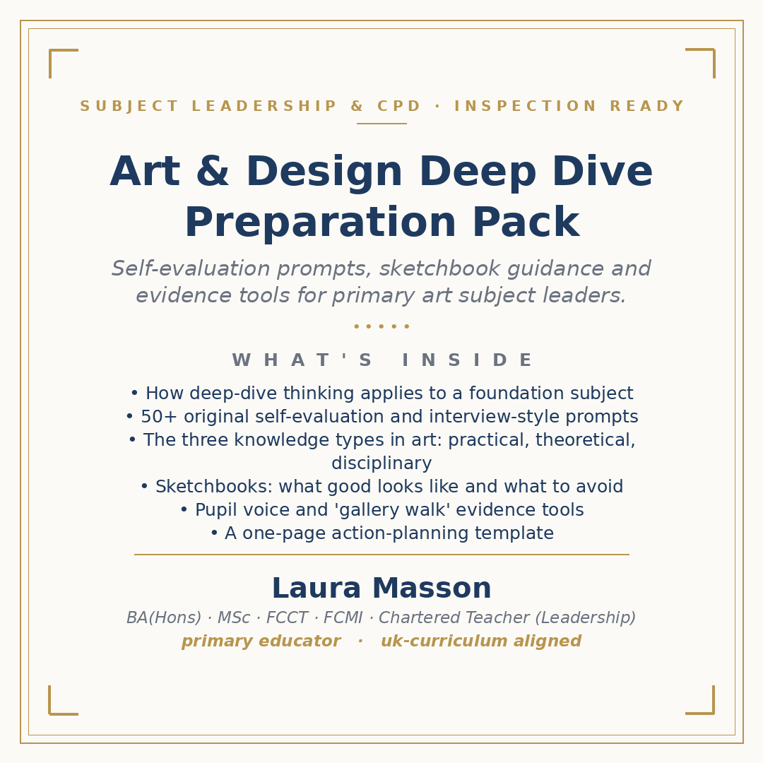 Art and Design Deep Dive Preparation Pack