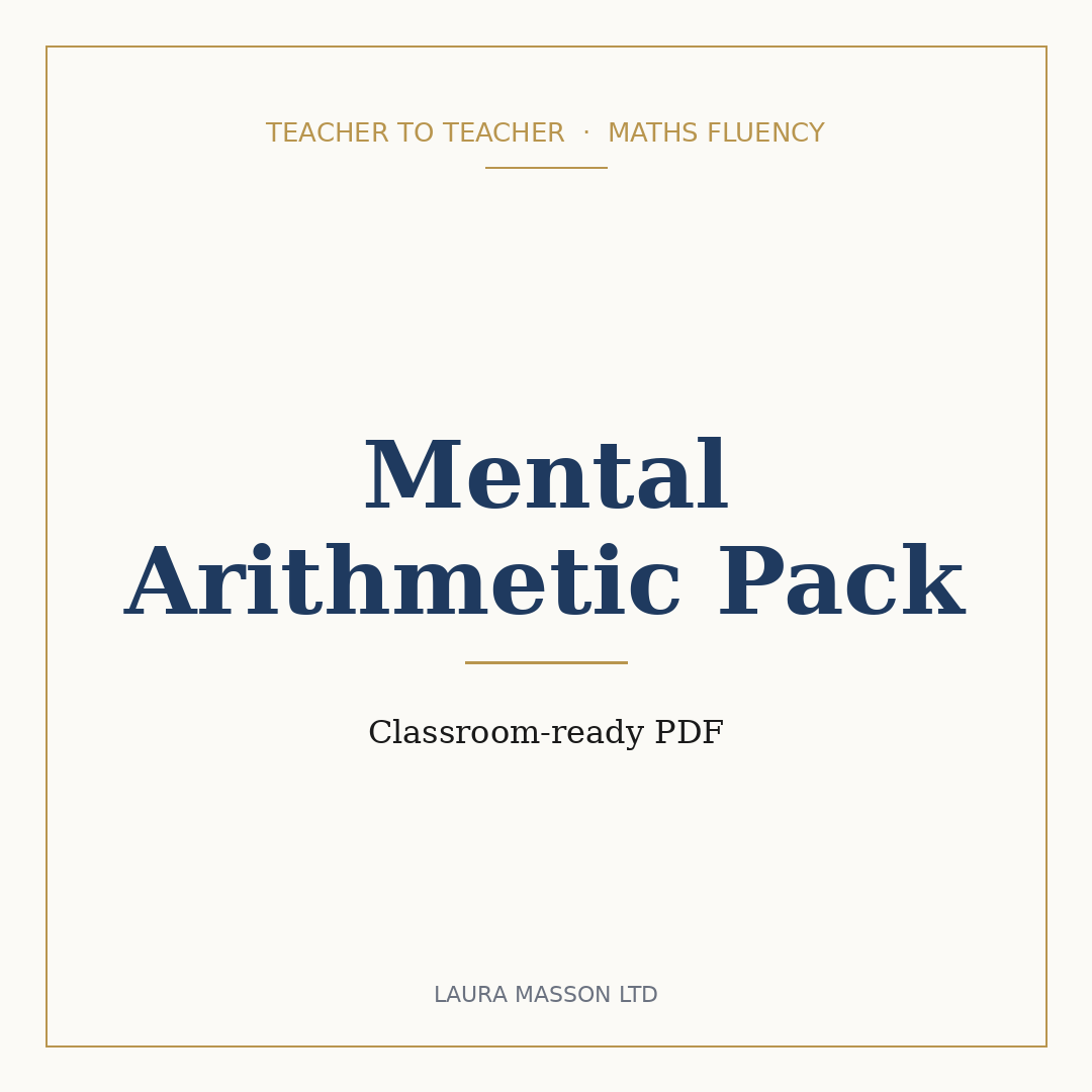 Mental Arithmetic Pack