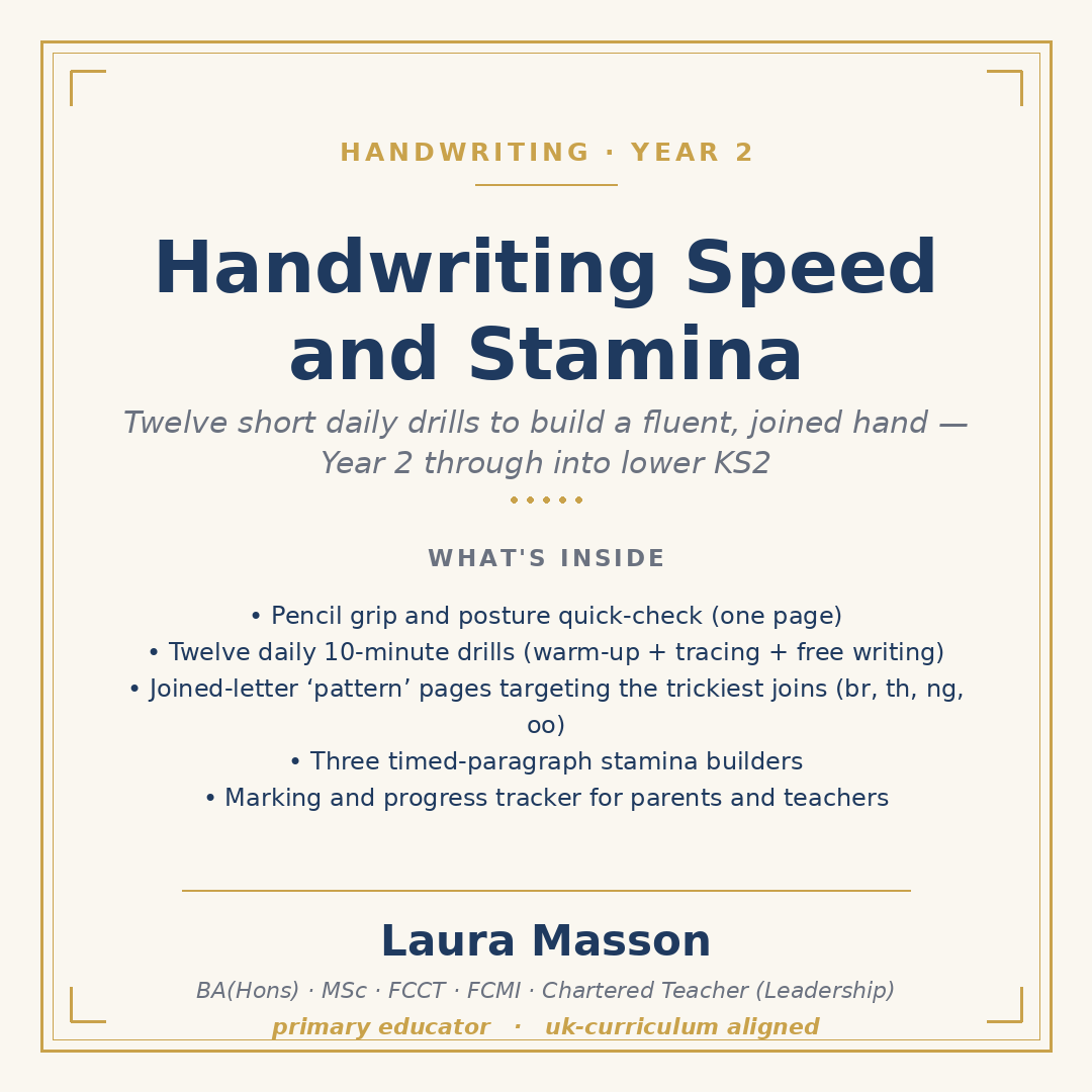 Year 2 Handwriting Speed and Stamina Pack