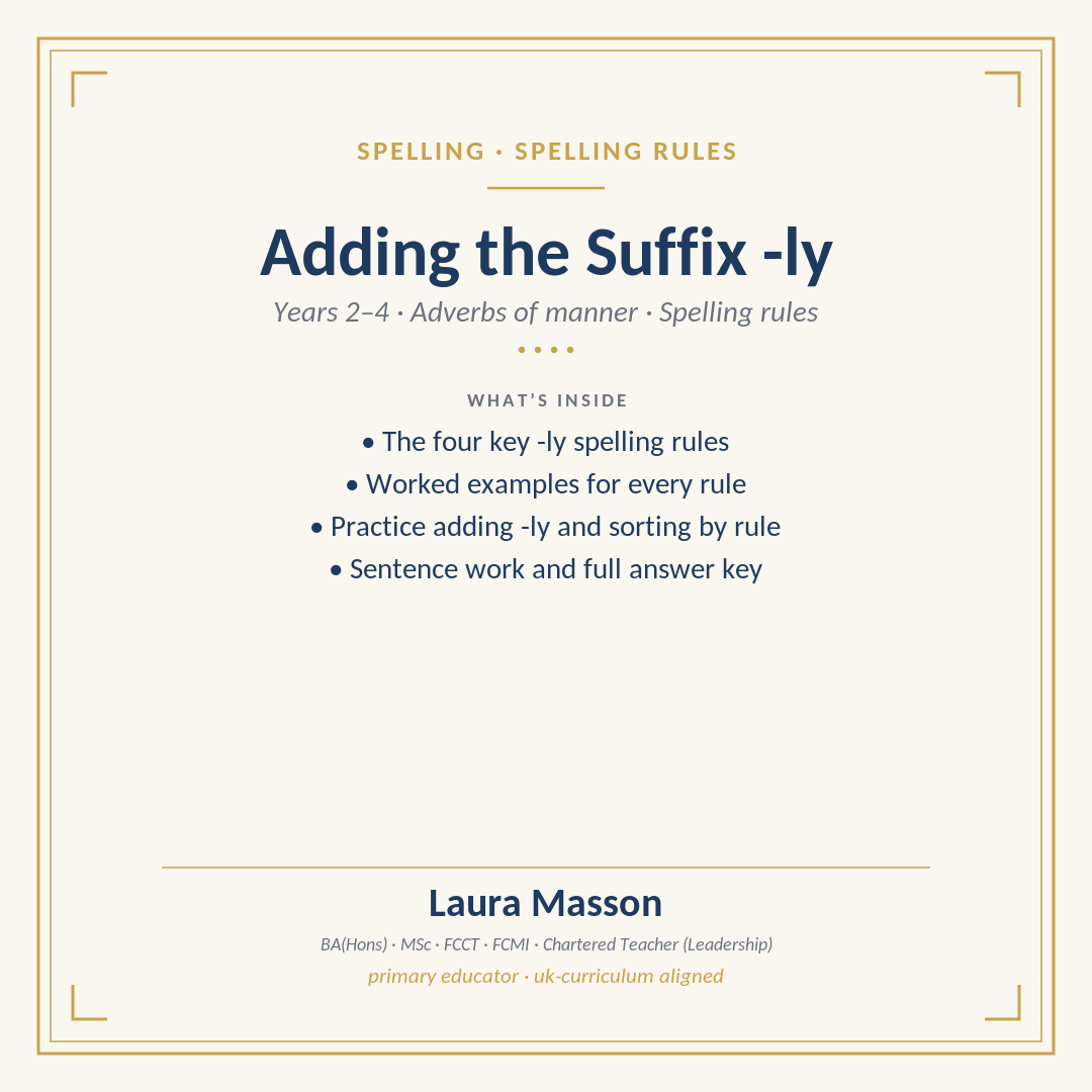 Adding the Suffix ly Pack