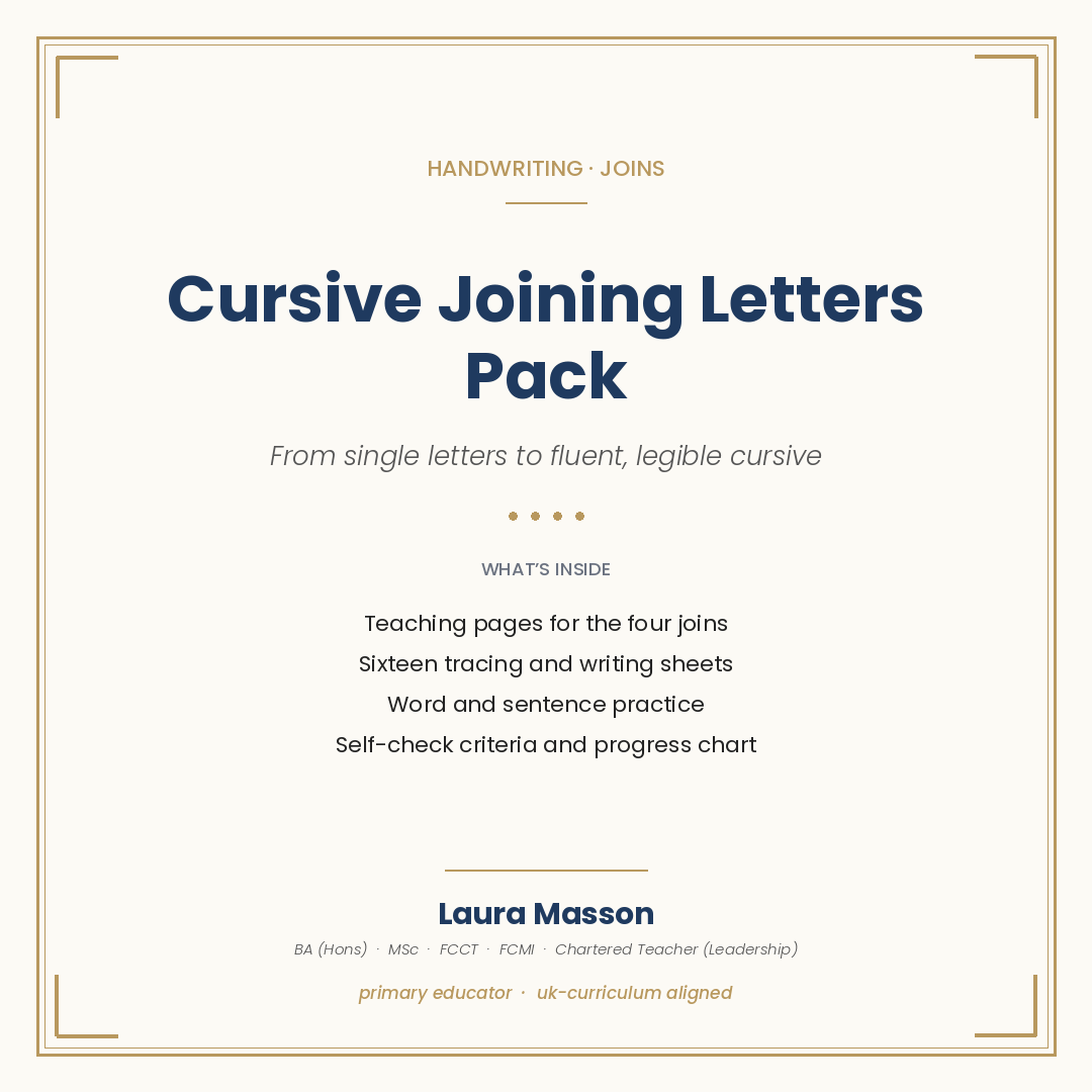 Cursive Joining Letters Pack