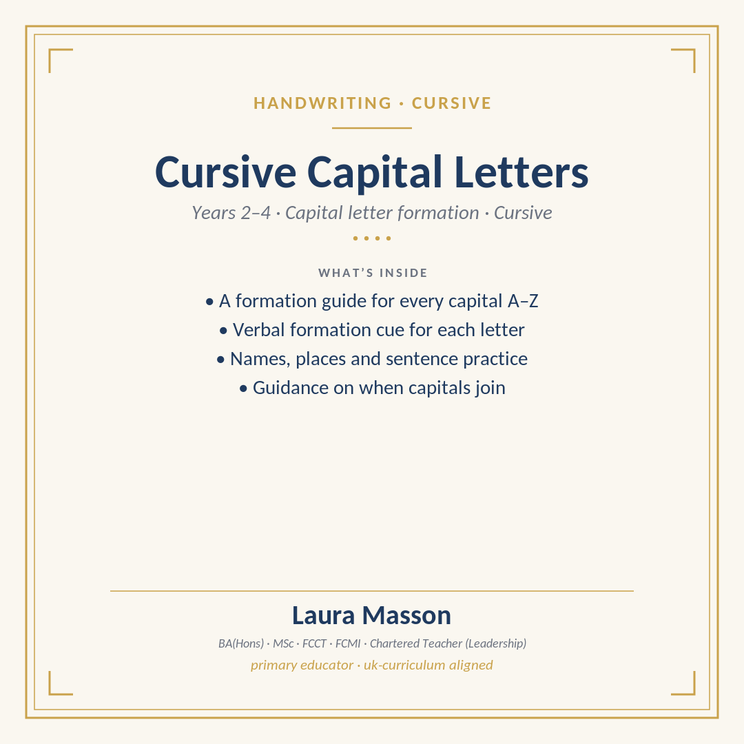 Cursive Capital Letters Pack