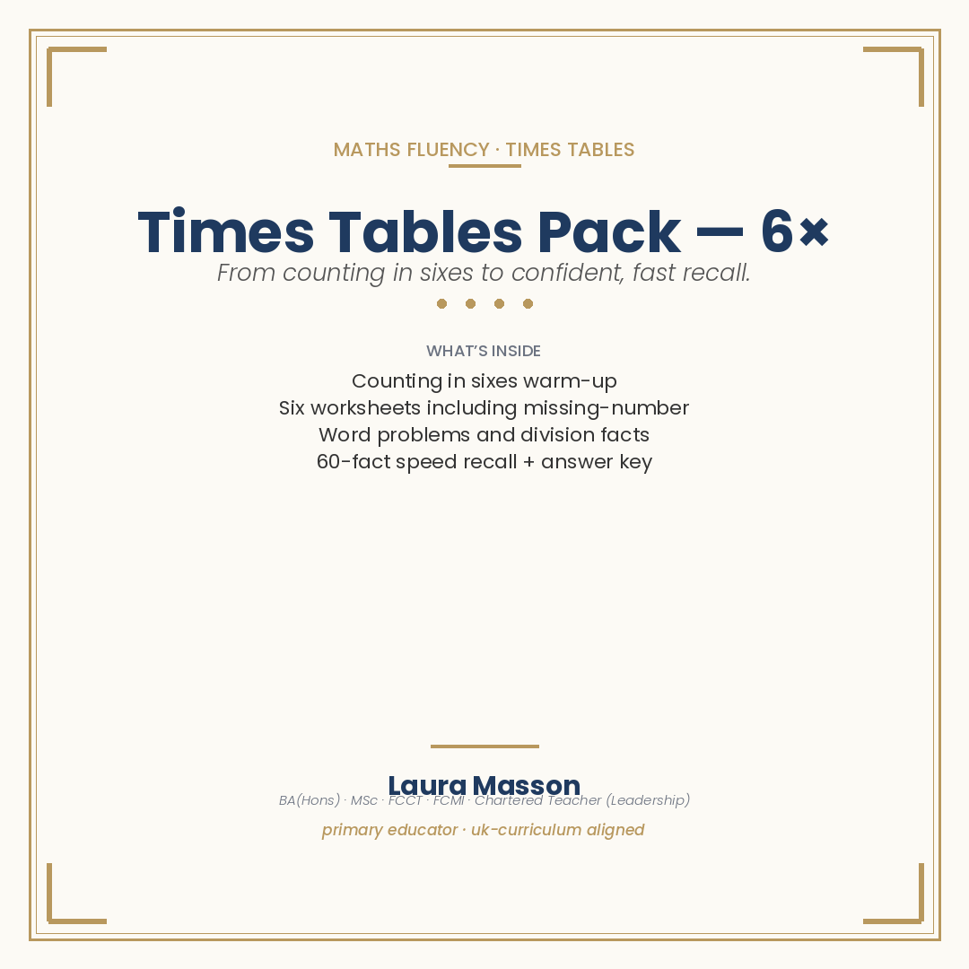 6× Times Tables