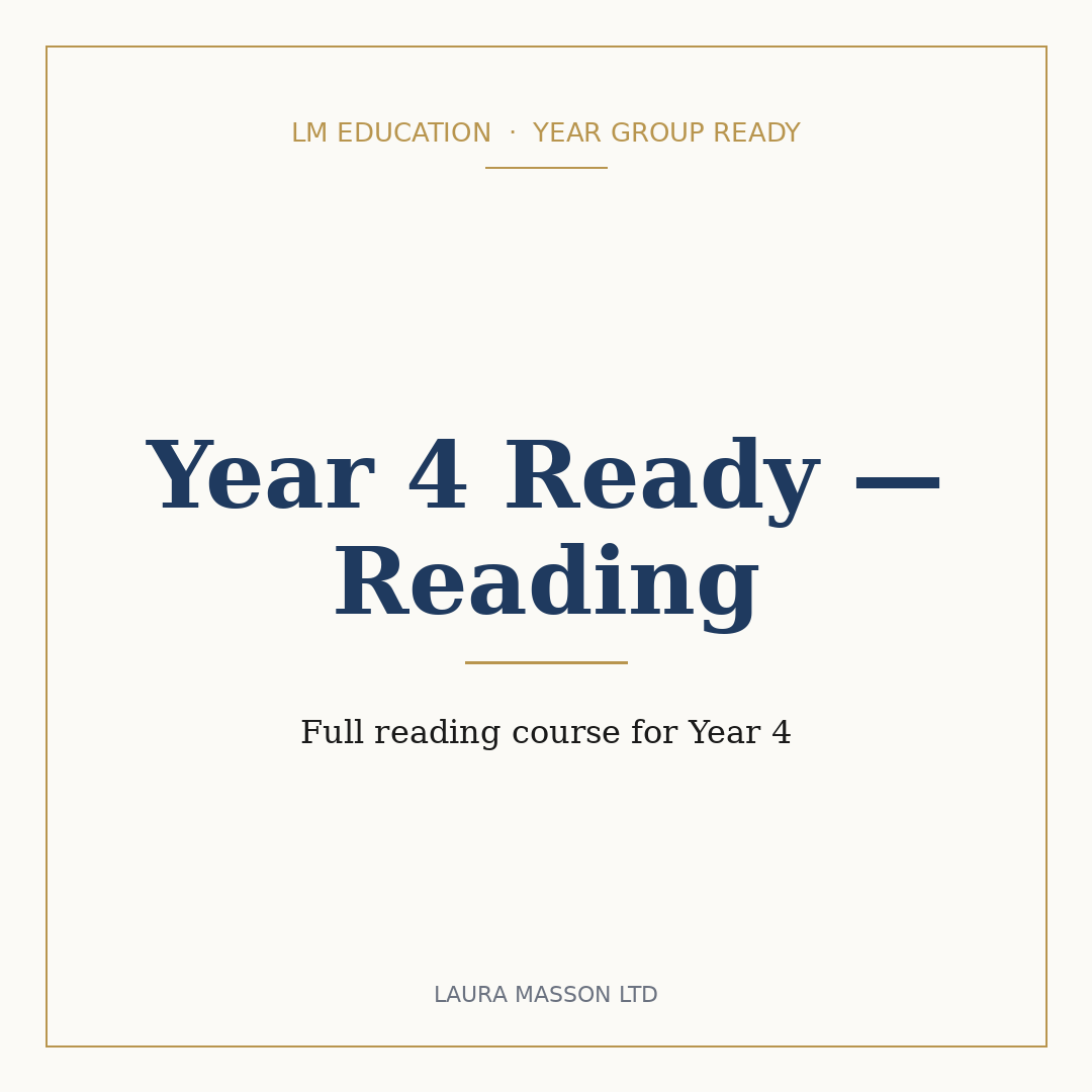 Year 4 Ready — Reading