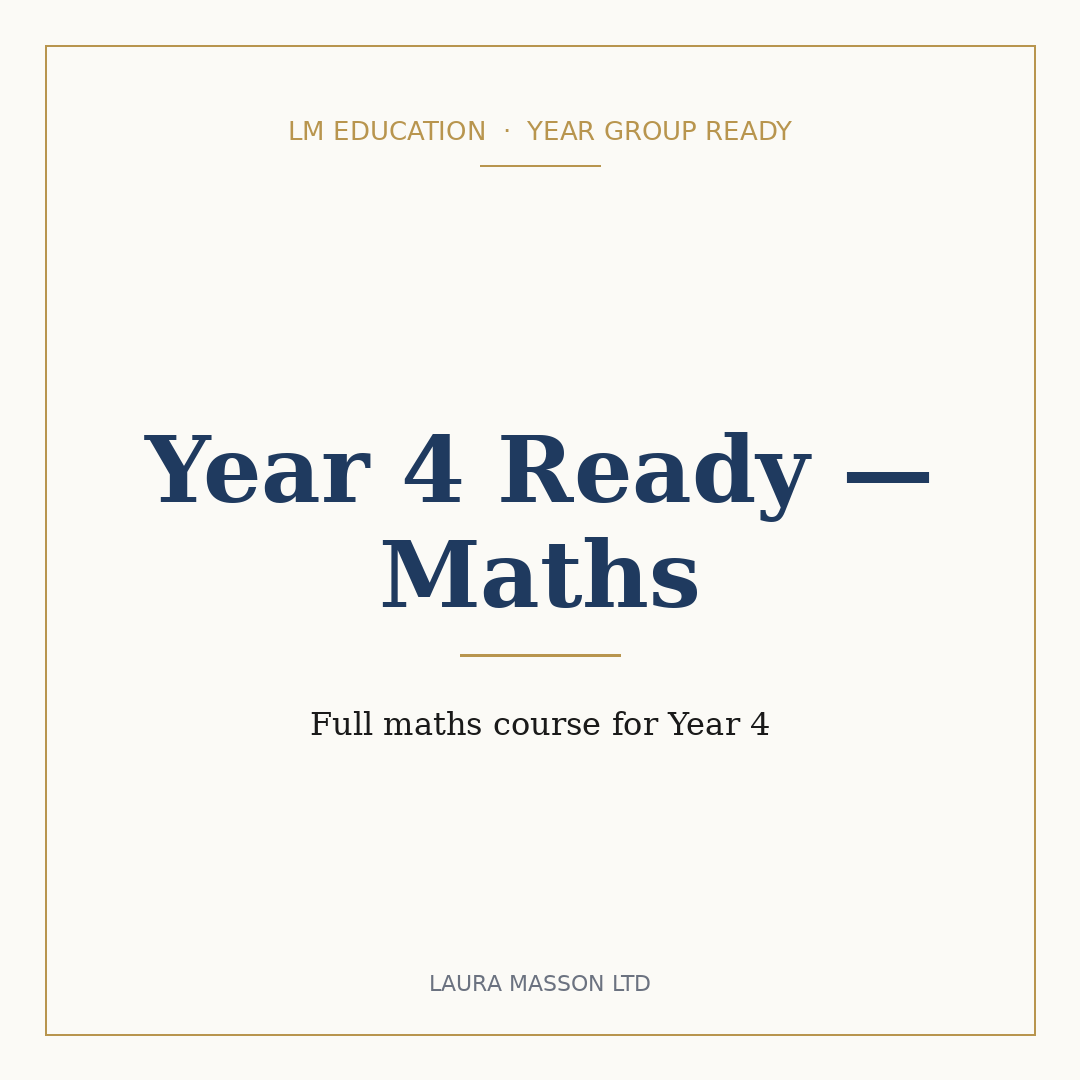 Year 4 Ready — Maths