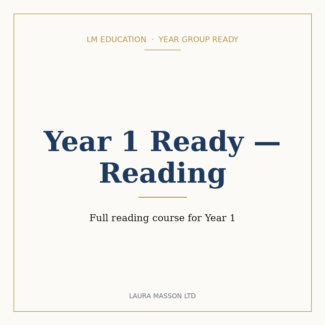 Year 1 Ready — Reading