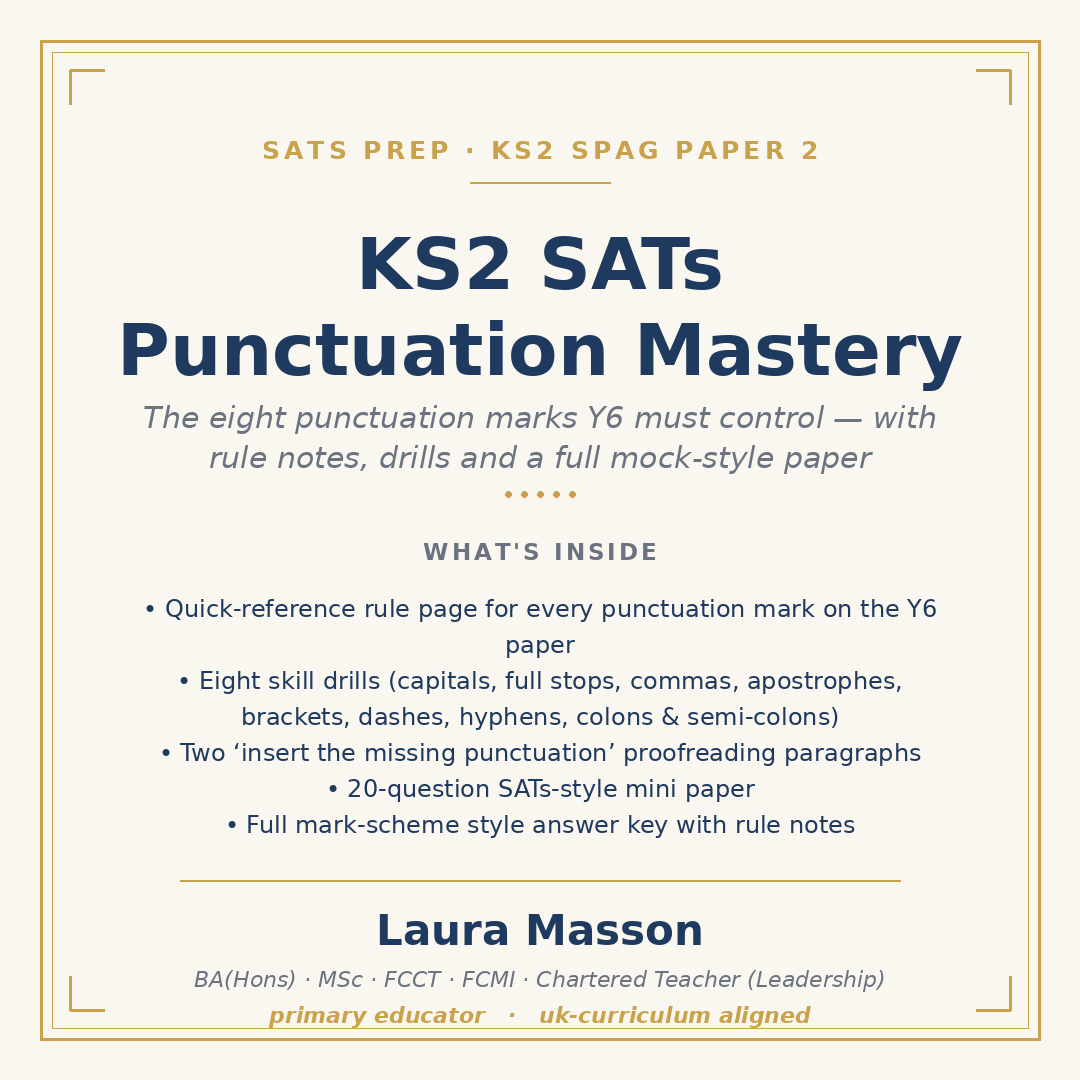 KS2 SATs Punctuation Mastery Pack