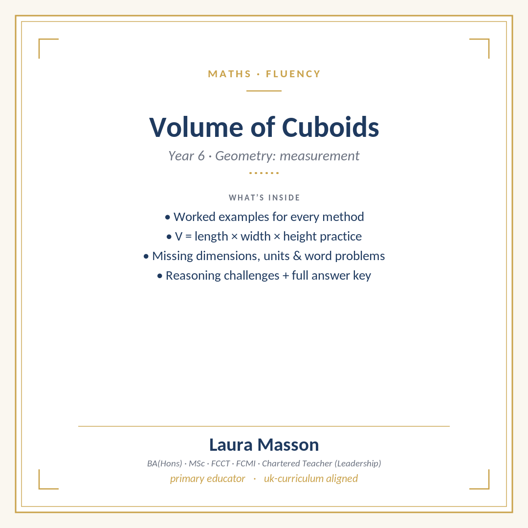 Volume of Cuboids Pack