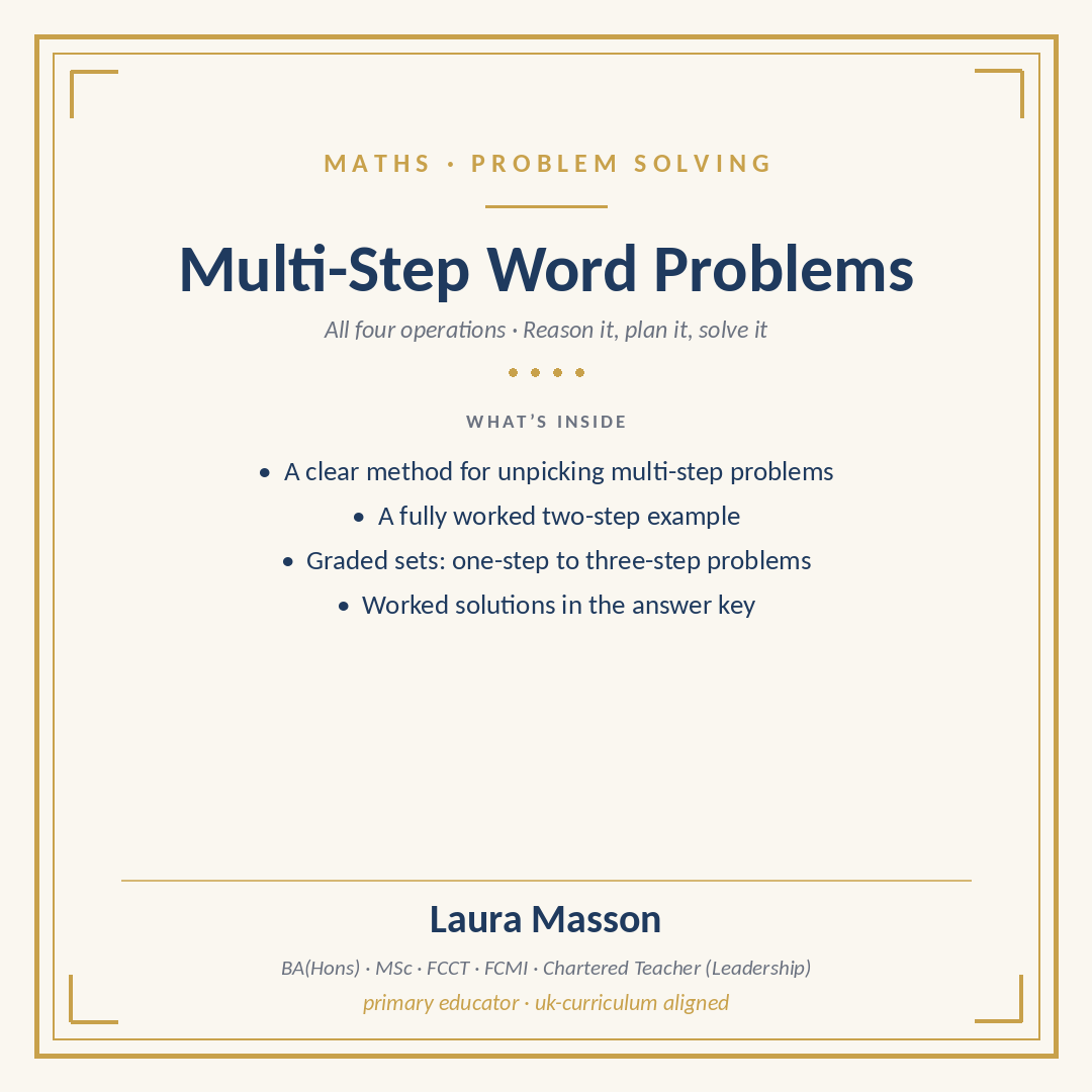 Multi-Step Word Problems (All Four Operations) Pack