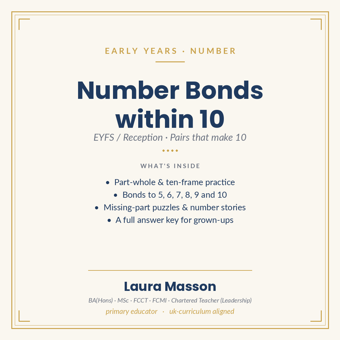 Number Bonds within 10 Pack