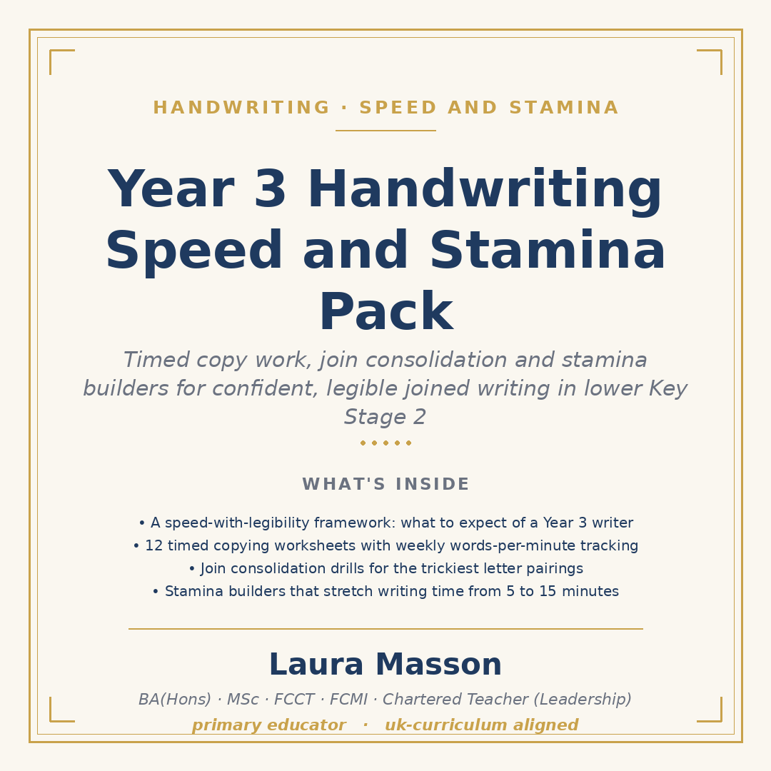 Year 3 Handwriting Speed and Stamina Pack