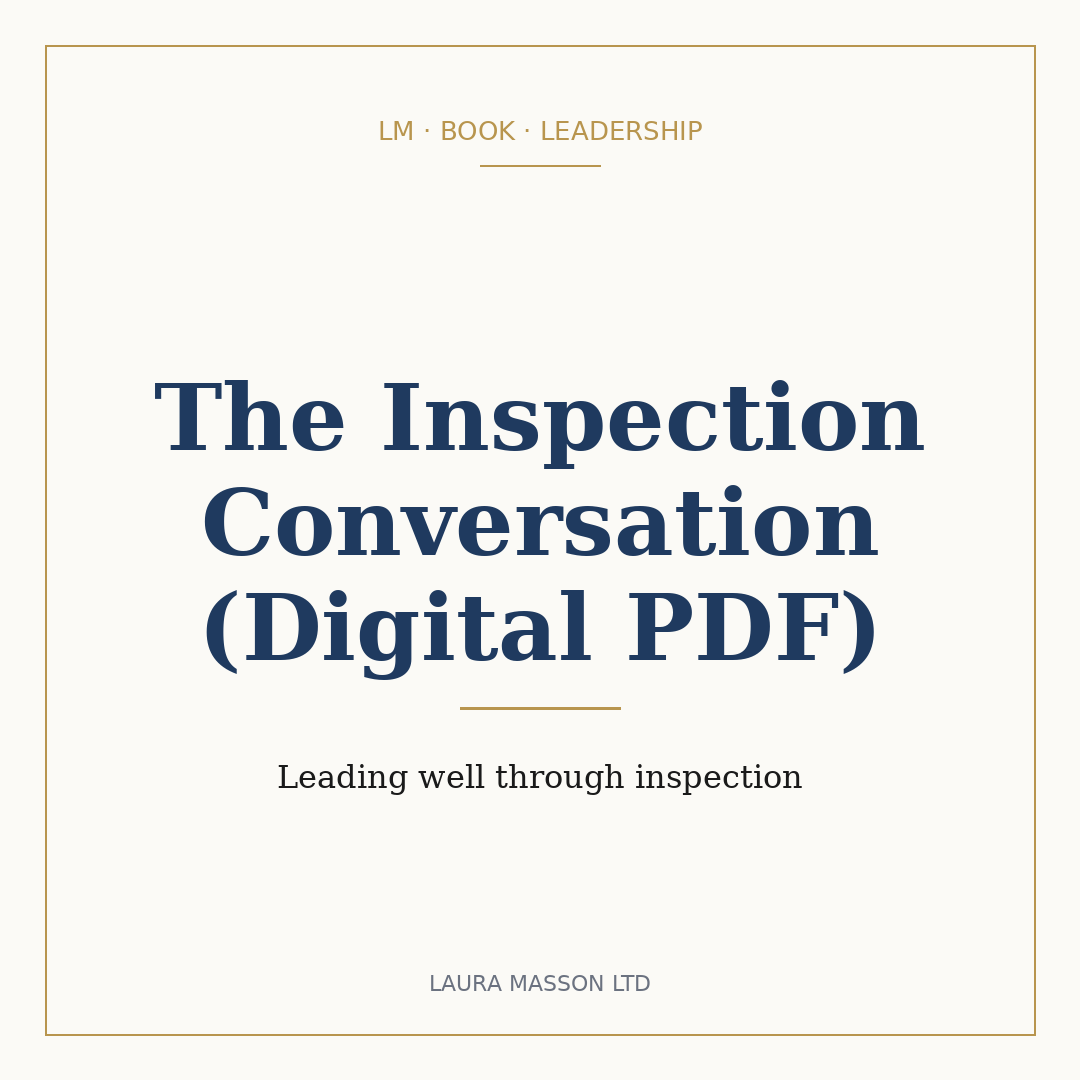 The Inspection Conversation (Digital PDF)