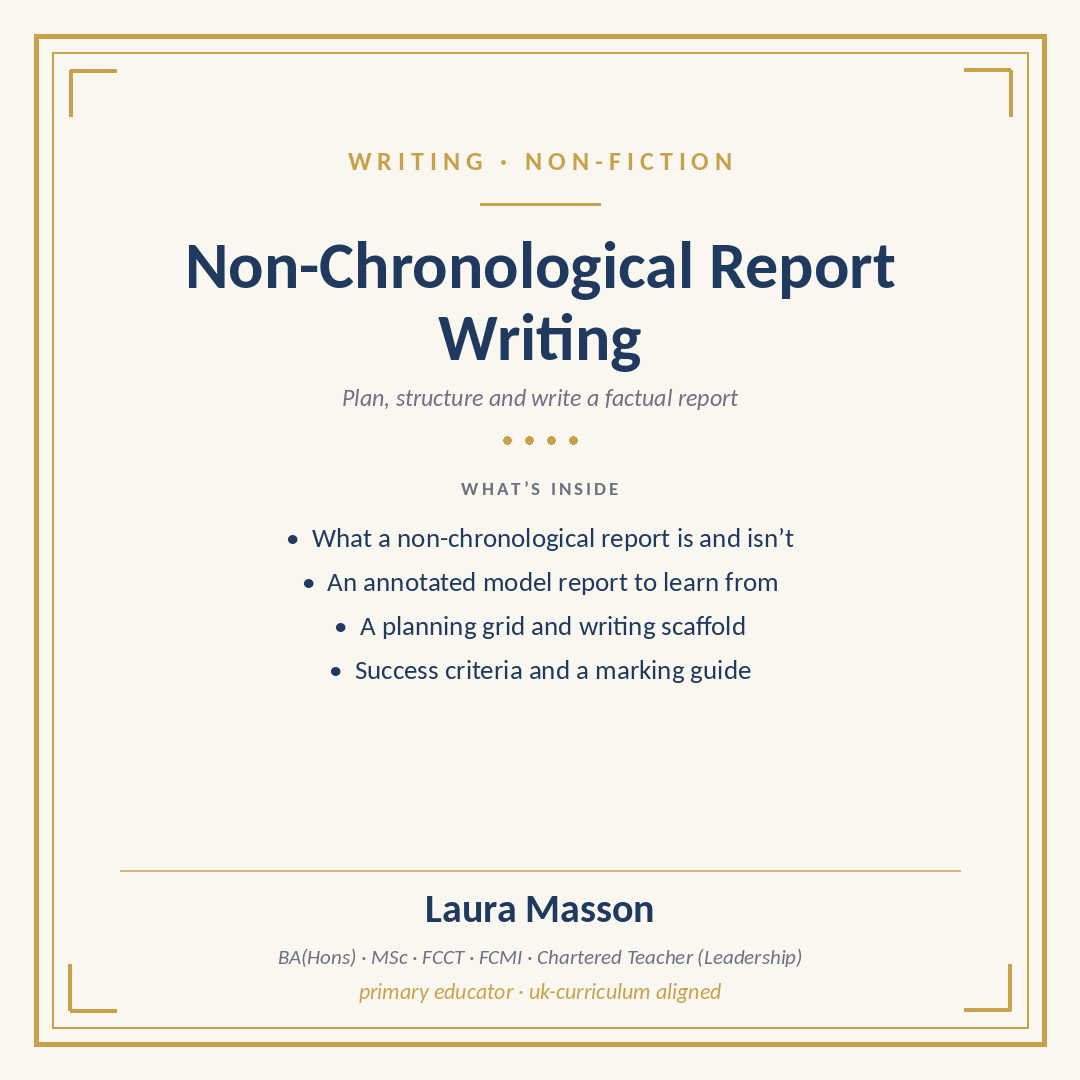 Non-Chronological Report Writing Pack