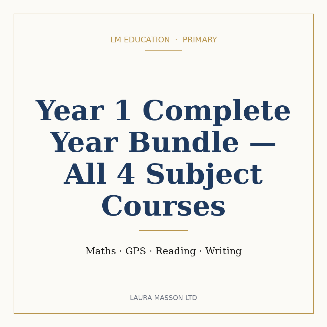 Year 1 Complete Year Bundle — All 4 Subject Courses