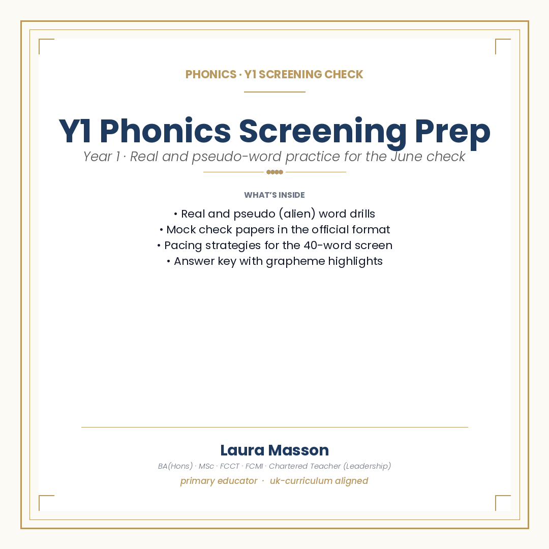 Year 1 Phonics Screening Prep
