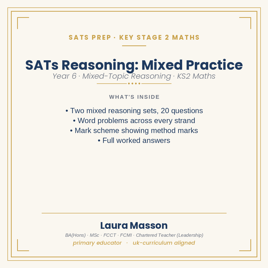 KS2 SATs Reasoning Mixed Practice Pack