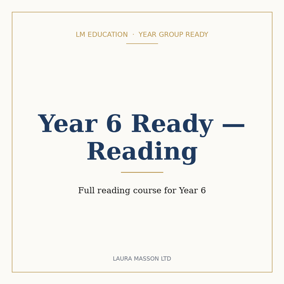 Year 6 Ready — Reading
