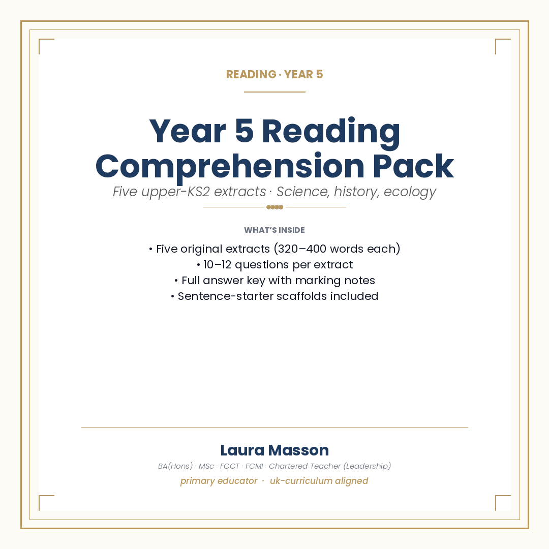 Reading Comprehension — Year 5