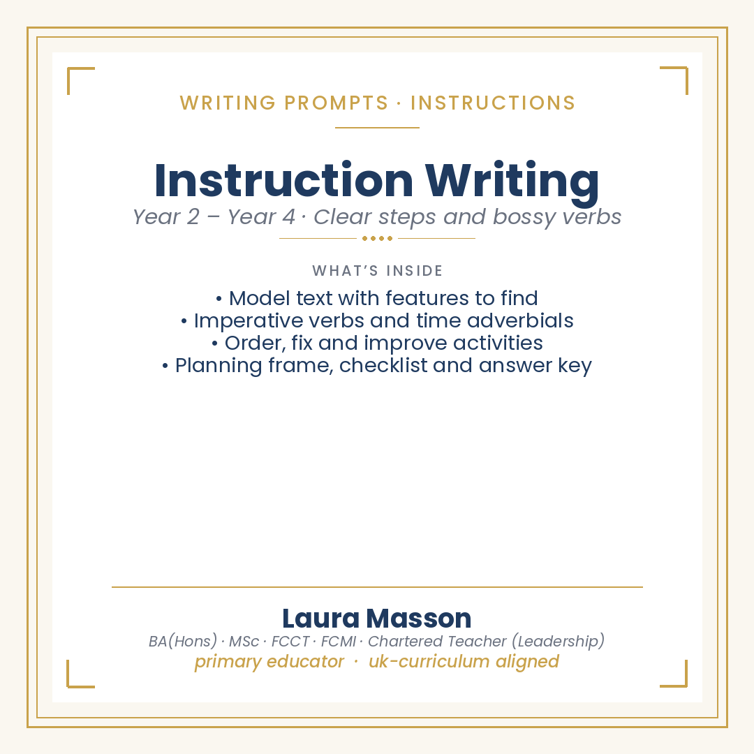 Instruction Writing Pack