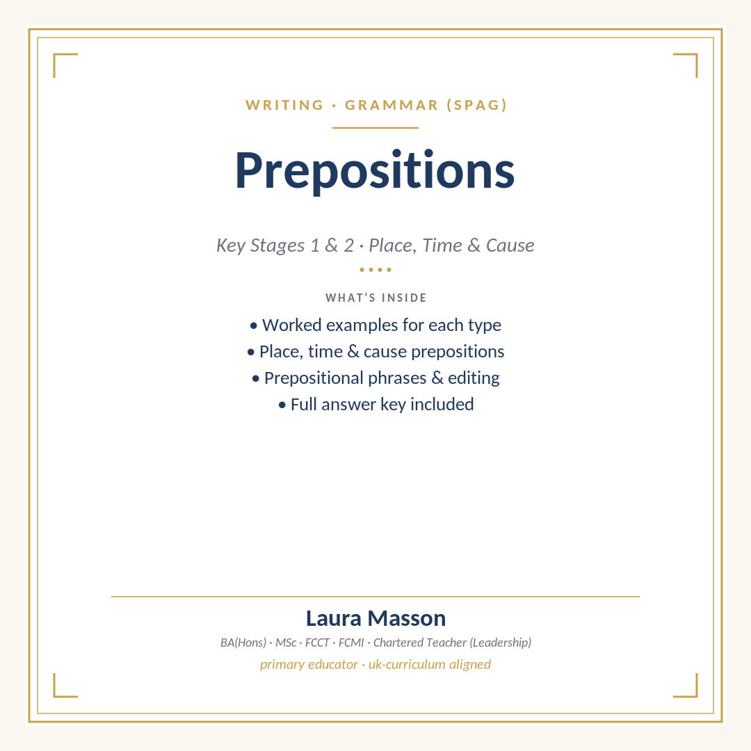 Prepositions Pack
