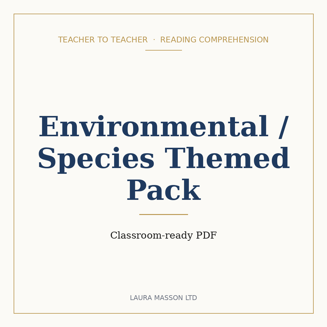 Environmental / Species Themed Pack