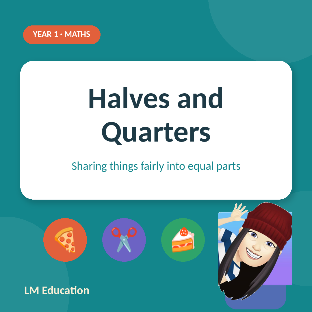 Halves and Quarters — Year 1 Maths